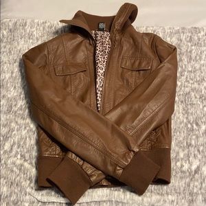 Rue 21 Brown Leather Jacket